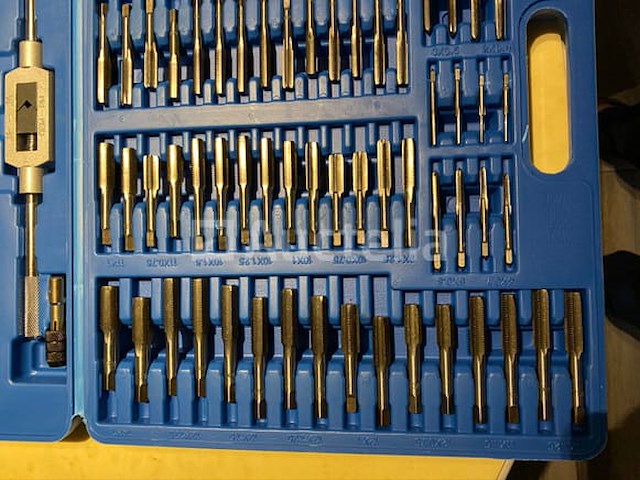 Tap en snij set 110tap en snijset 110-delig metrisch tungsten staal schroefdraad reparatieset tap en snij set 45-delig metrisch tungsten staal-delig metrisch tungsten staal - afbeelding 3 van  11