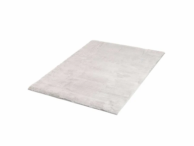 Tapijt 160x230cm mont chalet effen, lamsleren look, antislip achterkant - afbeelding 2 van  2