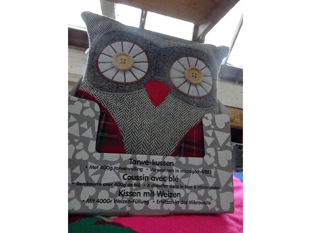 Tarwekussen +2x uilen knuffel - afbeelding 2 van  3