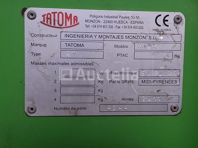 Tatoma mv12 mixer wagon - afbeelding 10 van  19