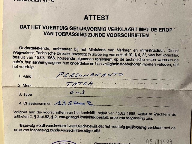 Tatra 603 2.5 v8 oldtimer - afbeelding 30 van  36