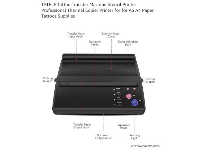 Tattoo printer zonder ac kabel nieuw - afbeelding 2 van  2