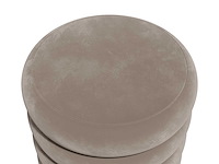 Taupe fluwelen pouf - afbeelding 3 van  3