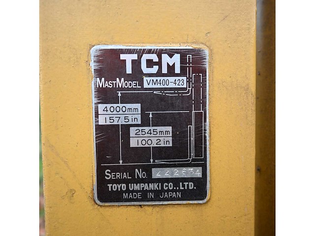 Tcm - 1983 - fg15 - vorkheftruck - afbeelding 11 van  15