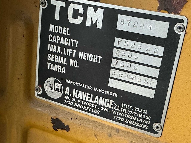 Tcm 2500 vorkheftruck - afbeelding 3 van  16