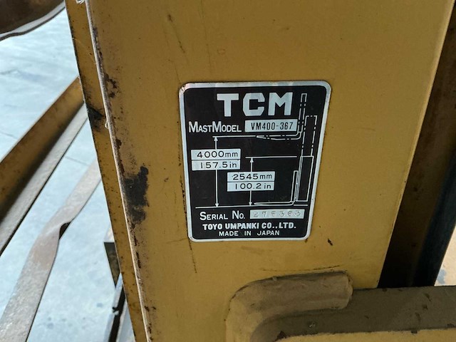 Tcm 2500 vorkheftruck - afbeelding 8 van  16