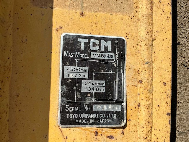 Tcm fd60 vorkheftruck - afbeelding 12 van  14