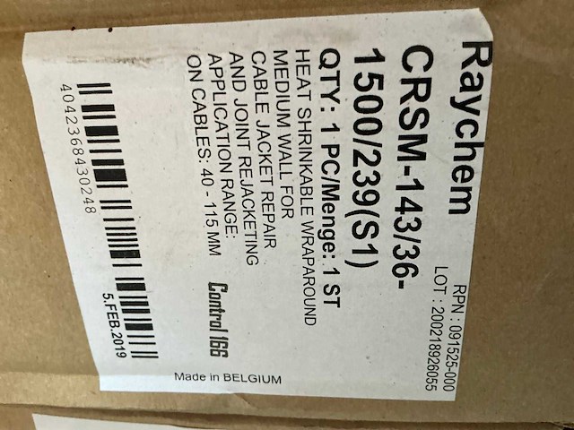 Te raychem crsm-1500/239 ritsmoffen (16x) - afbeelding 3 van  5