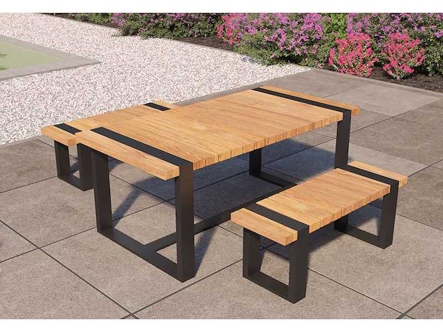Teak dinnerset wellington - afbeelding 1 van  1