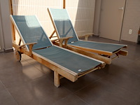 Teak ligbed (2x)