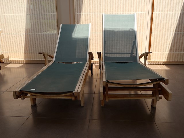 Teak ligbed (2x) - afbeelding 3 van  5