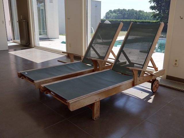 Teak ligbed (2x) - afbeelding 1 van  5