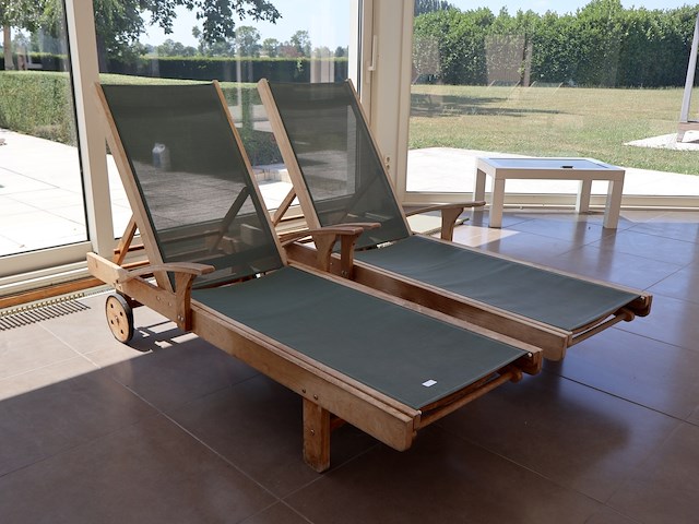 Teak ligbed (2x) - afbeelding 1 van  5