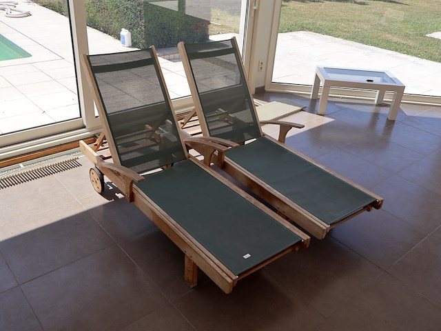 Teak ligbed (2x) - afbeelding 2 van  5