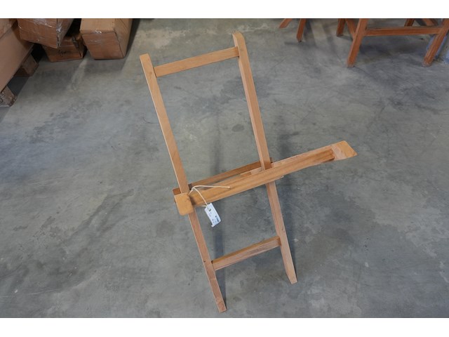 Teak plateau met plooibare staander, jeparas (gf119), lot van 2 - afbeelding 3 van  5