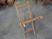 Teak plateau met plooibare staander, jeparas (gf119), lot van 2 - afbeelding 3 van  5