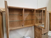 Teak spiegelkast grenoble 2 deuren 90 x h50cm - massieve a-kwaliteit - afbeelding 4 van  4