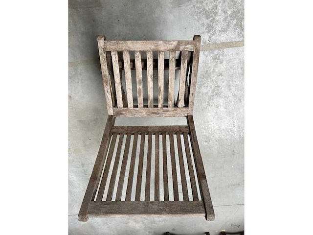 Teaken terrasstoelen met tafel - garden chair (7x) - afbeelding 1 van  3