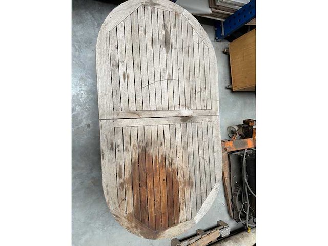 Teaken terrasstoelen met tafel - garden chair (7x) - afbeelding 3 van  3