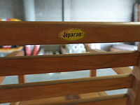 Teakhouten barstoelen met armleuning, jeparas (2 stuks) - afbeelding 3 van  5