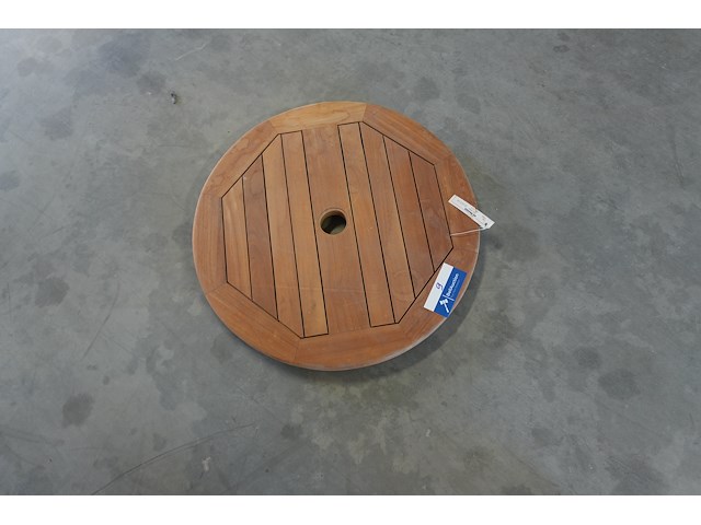 Teakhouten draaiplateau lazy susan, jeparas (gf212), lot van 2 - afbeelding 1 van  3