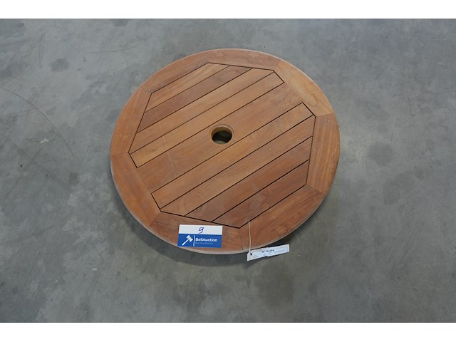 Teakhouten draaiplateau lazy susan, jeparas (gf212), lot van 2 - afbeelding 3 van  3