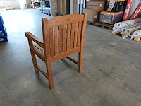 Teakhouten stoelen met armleuning, jeparas (6 stuks) - afbeelding 2 van  6