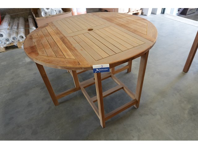 Teakhouten tafel met opbergruimte, jeparas (gf226) - afbeelding 1 van  4