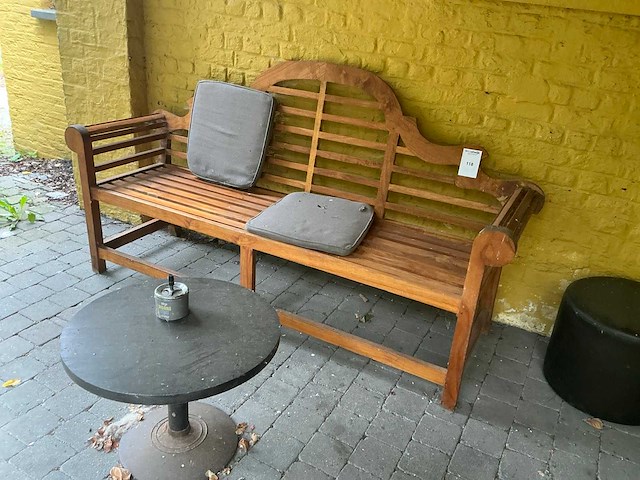 Teakhouten tuinbank - afbeelding 2 van  3
