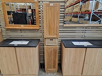 Teakline avignon kolomkast met nis 35 x 35 x 180cm links open - massief - afbeelding 1 van  4