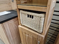 Teakline avignon kolomkast met nis 35 x 35 x 180cm links open - massief - afbeelding 4 van  4