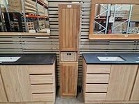 Teakline avignon kolomkast met nis 35 x 35 x 180cm links open - massief - afbeelding 1 van  4