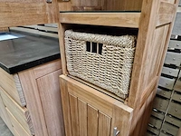Teakline avignon kolomkast met nis 35 x 35 x 180cm links open - massief - afbeelding 4 van  4