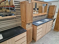 Teakline avignon kolomkast met nis 35 x 35 x 180cm links open - massief - afbeelding 2 van  4