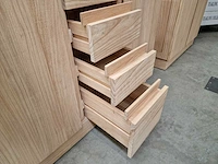 Teakline badkamermeubel dubai 120cm met 2 deuren + 3 laden - terrazzo waskom - afbeelding 6 van  6