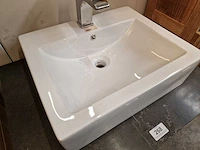 Teakline badkamermeubel erica 75cm + blauwe hardsteen - showroom model - afbeelding 4 van  6