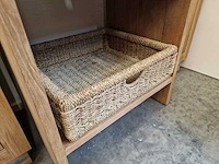 Teakline badkamermeubel loire 60cm + teak blad - massieve a-kwaliteit - afbeelding 5 van  5