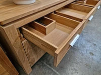 Teakline badkamermeubel new toulouse 160cm 2 deuren + 3 laden - full teak - afbeelding 7 van  7