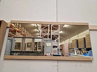 Teakline spiegel dubai 150 x 3 x h70cm met lijst 5cm - massieve a-kwaliteit - afbeelding 2 van  3