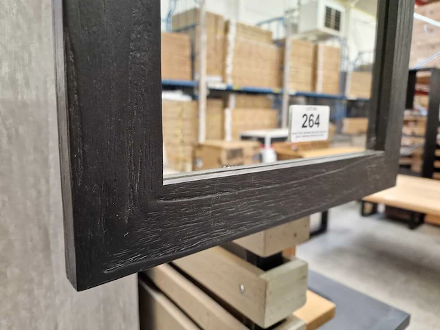 Teakline spiegel java 40 x 2.5 x h50cm zwart - massief - afbeelding 3 van  3