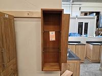 Teakline teak hangkastje met 2 glazen legplanken handdoek model - massief - afbeelding 2 van  3