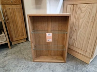 Teakline teak hangrek essence 70cm hoog 14cm diep + 2 glazen legplanken - afbeelding 2 van  3