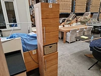 Teakline teak kolomkast new versailles 35 x 35 x h180cm 2 draaideuren met nis ro - afbeelding 3 van  4