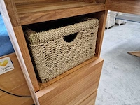 Teakline teak kolomkast new versailles 35 x 35 x h180cm 2 draaideuren met nis ro - afbeelding 2 van  4