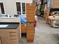 Teakline teak kolomkast new versailles 35 x 35 x h180cm 2 draaideuren met nis ro
