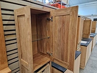 Teakline teak kolomkast quebec 2 draaideuren met nis ro - massief - afbeelding 4 van  5