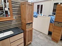 Teakline teak kolomkast quebec 2 draaideuren met nis ro - massief - afbeelding 2 van  4