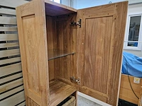 Teakline teak kolomkast quebec 2 draaideuren met nis ro - massief - afbeelding 3 van  4