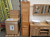 Teakline teak kolomkast xl new toulouse - 2 deurs links open met klapdeur - afbeelding 1 van  5