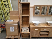 Teakline teak kolomkast xl new toulouse - 2 deurs links open met klapdeur - afbeelding 3 van  5